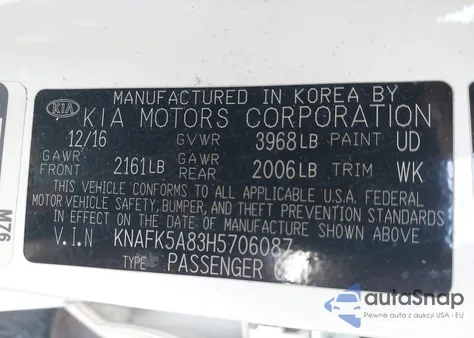2017 Kia Forte Lx from USA, damaged, VIN KNAFK5A83H5706087